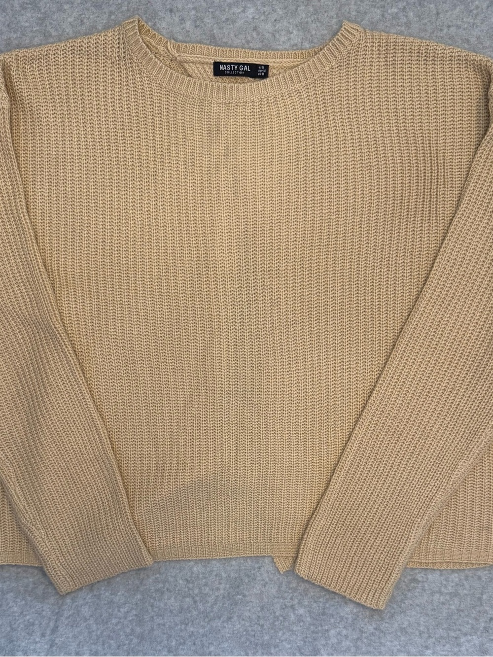 Nasty Gal Beige Crewneck Sweater